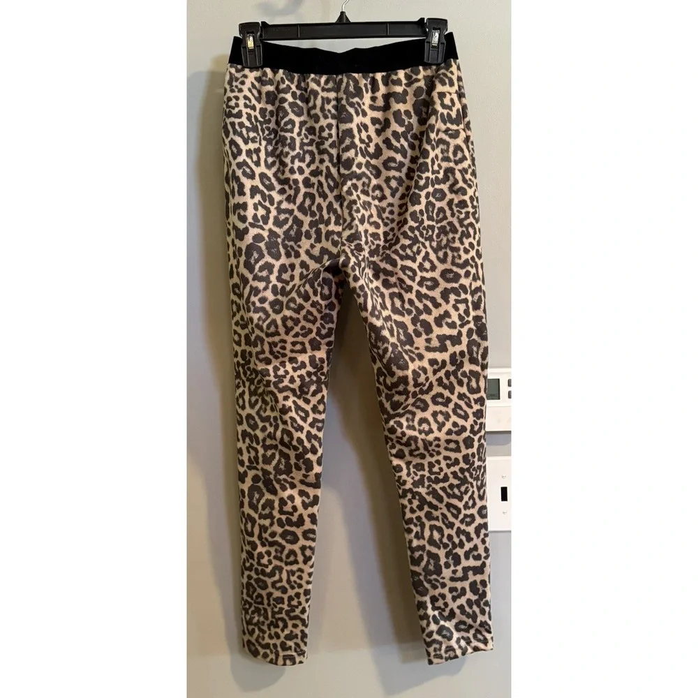 Zara Pants Leggings Leopard Print Lightweight‎ Pull On Women's Medium